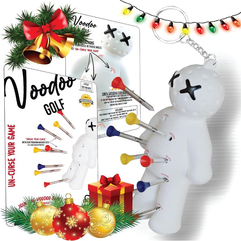 Voodoo Golf Ball Tee Holder | Novelty Keychain Accessory for Bag | Gifts for Men | Fits 3 1/4, 2 3/4, 1 1/2 Tees - Image 1